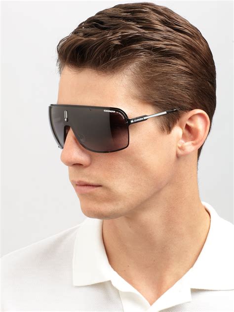 metal frame shield sunglasses